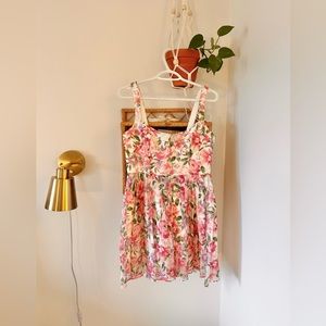 | SOLD |Corset top floral mini dress
